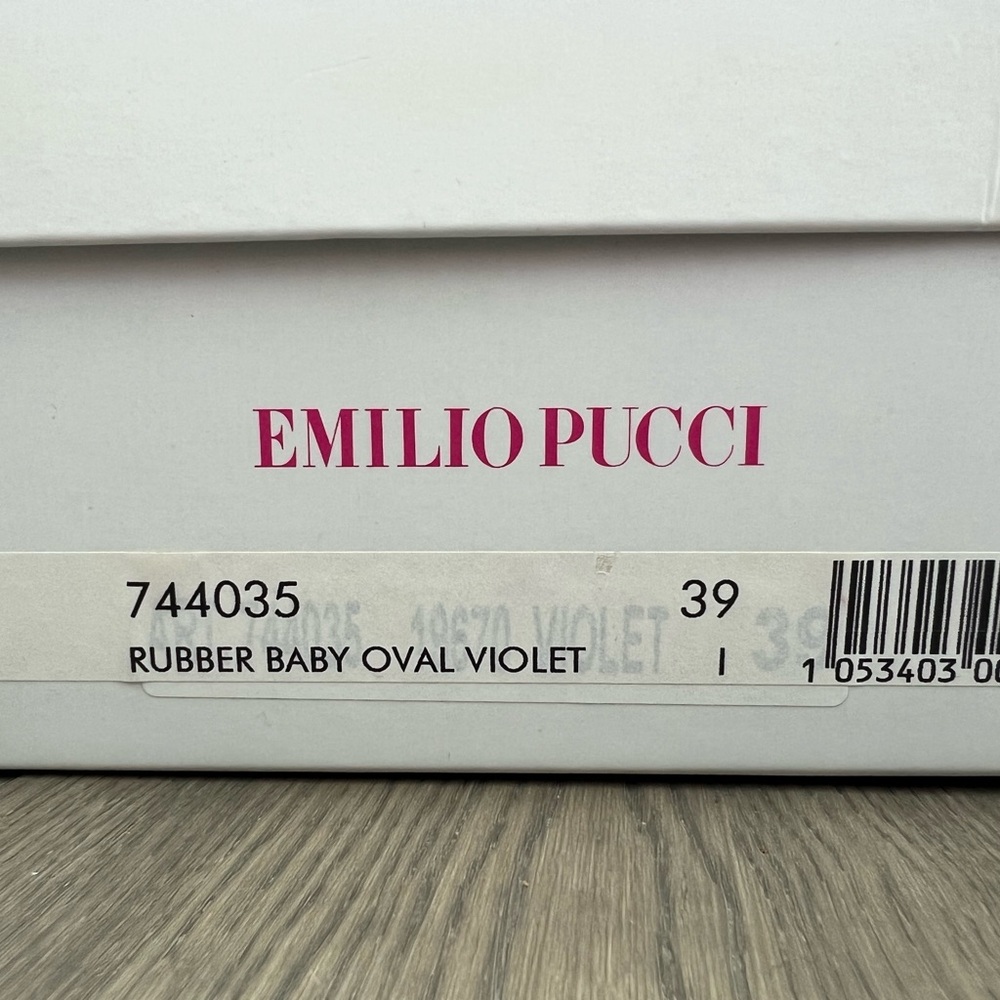 Emilio Pucci Pink Multicolor Wave-Pattern Rain Boots - Picture 4 of 7